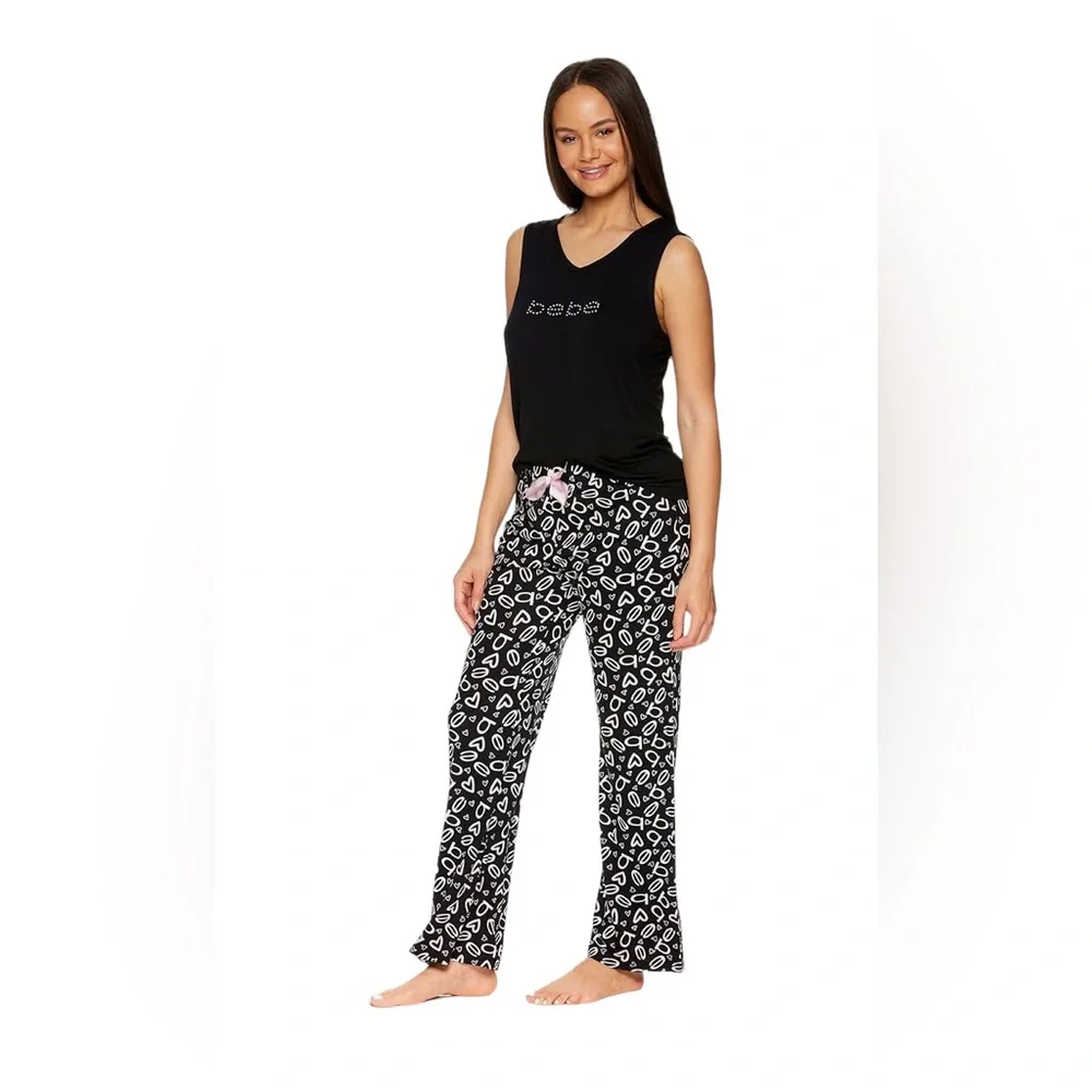 NWT BeBe Pajamas Set - Tank Top and Lounge Pajama Sleepwear Set - Picture 2 of 11